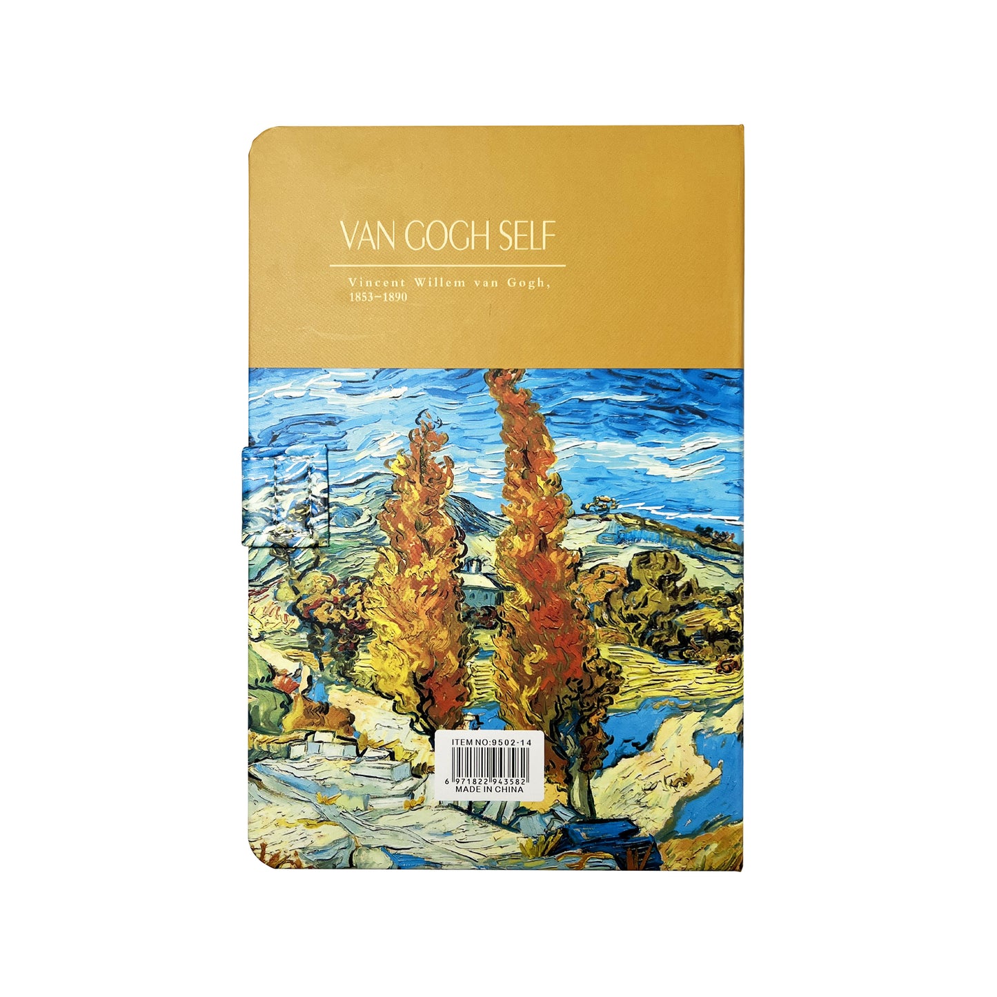 B5 Notebook Hard Cover Magnet Van Gogh - The Poplars at Saint-Rémy