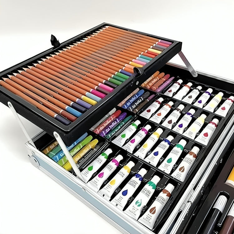145 PCS All-in-One Art Coloring Box Set for Kids - Pink