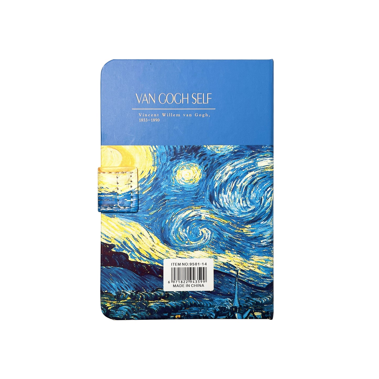 B6 Notebook Hard Cover Magnet Van Gogh - Starry Night