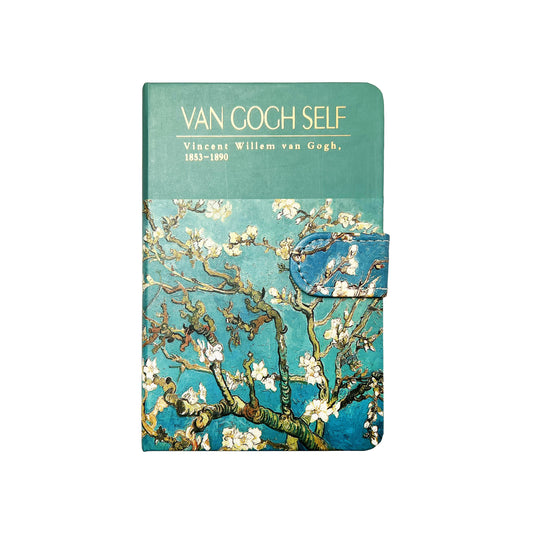 B6 Notebook Hard Cover Magnet Van Gogh - Almond Blossoms