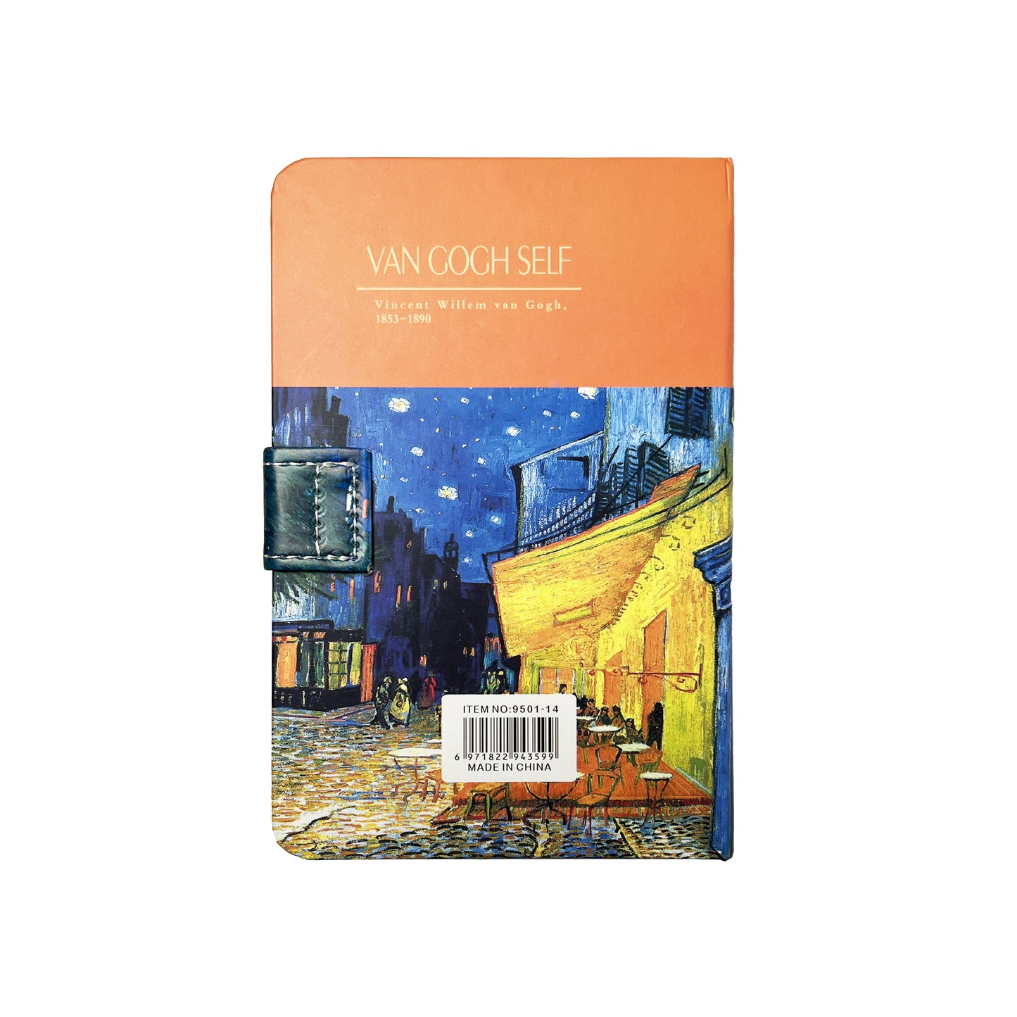 B6 Notebook Hard Cover Magnet Van Gogh - Cafe Terrace at Night
