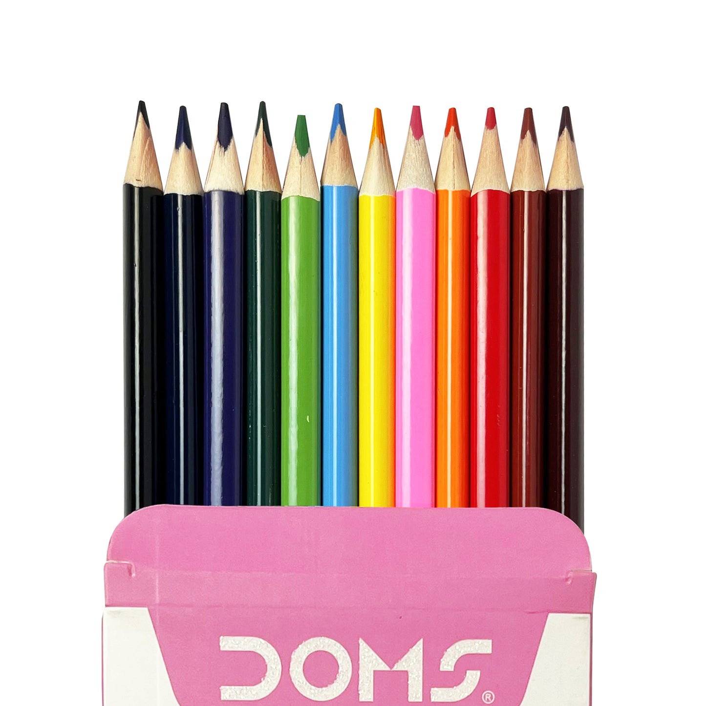 12 Pcs Coloring Pencils Doms - Pink