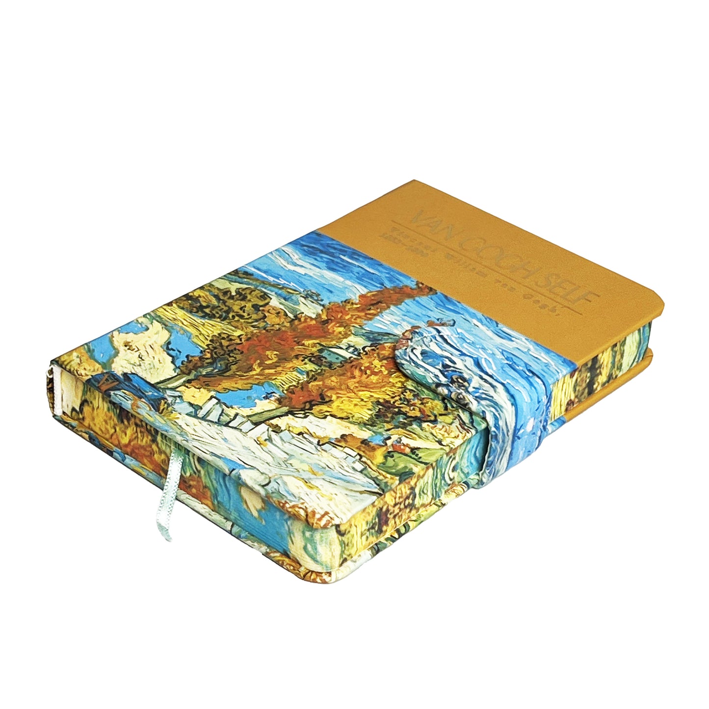 B6 Notebook Hard Cover Magnet Van Gogh - The Poplars at Saint-Rémy