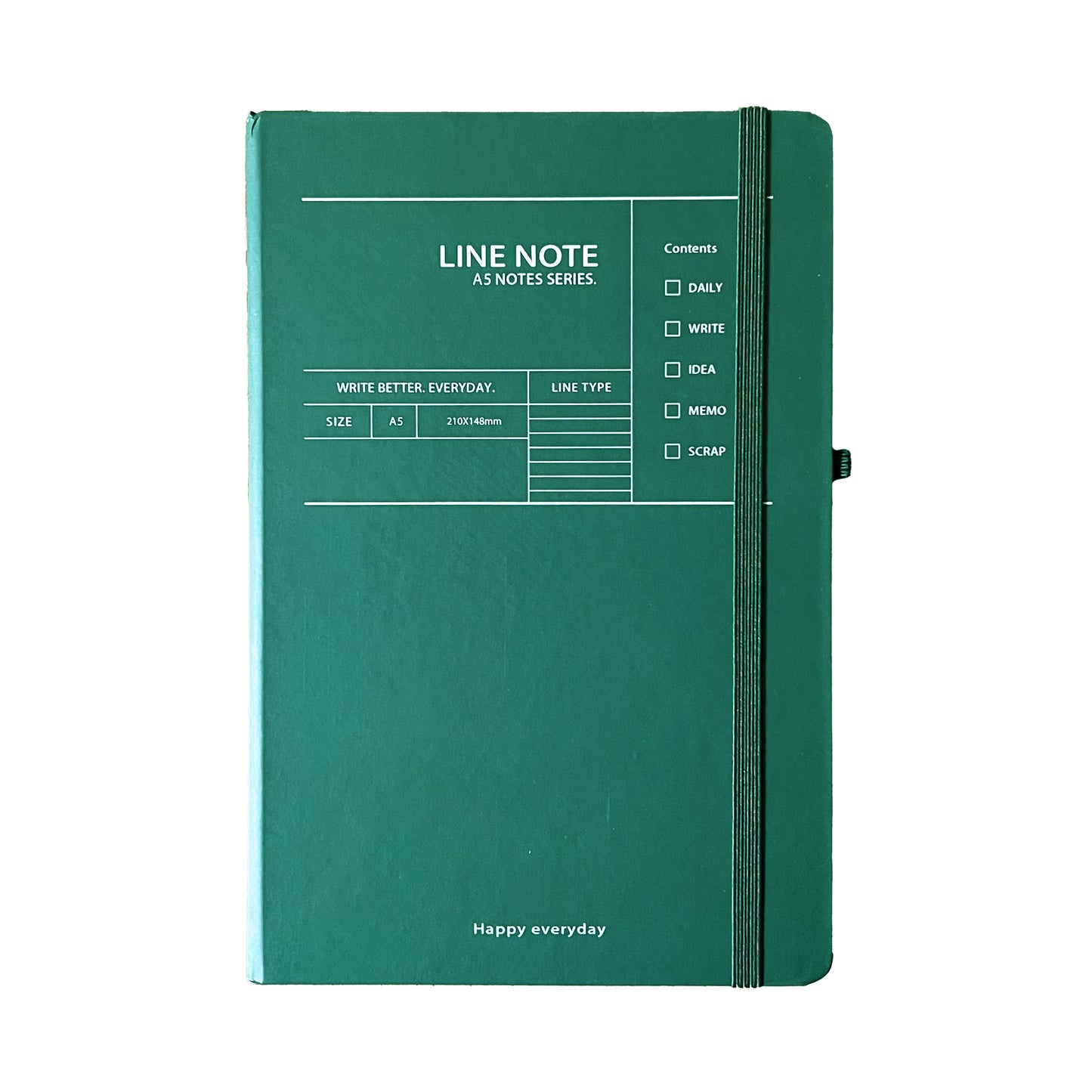 A5 Notebook Hard Cover - Dark Green