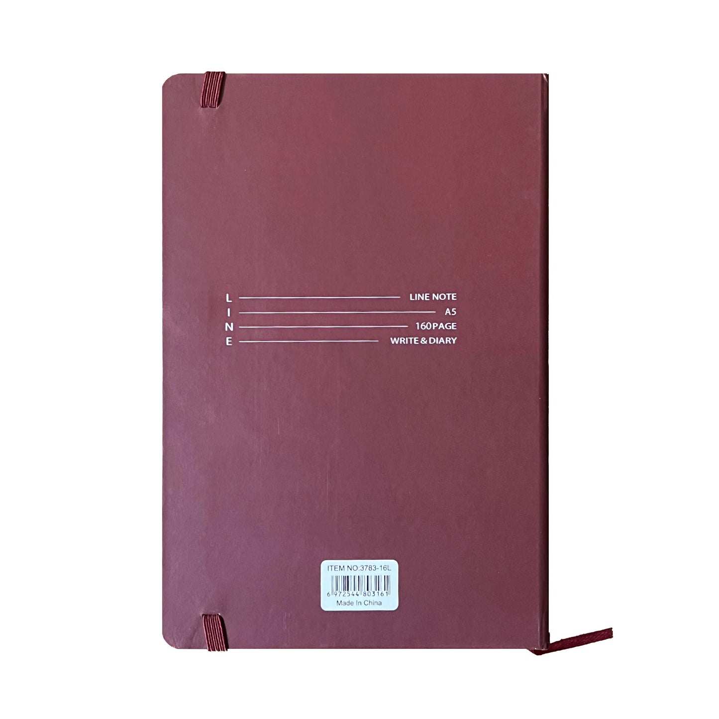 A5 Notebook Hard Cover - Dark Red