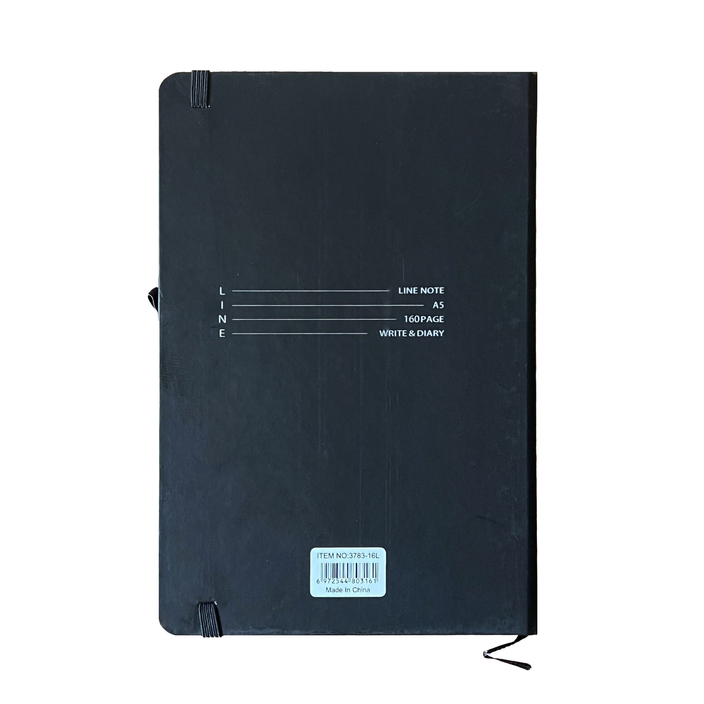 A5 Notebook Hard Cover - Black