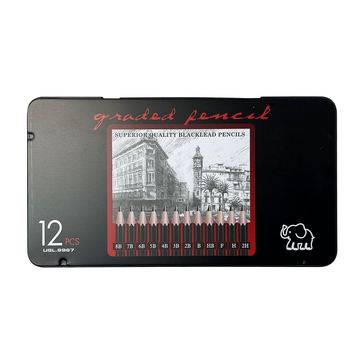12 Pcs Drawing Pencil Se - USLAN