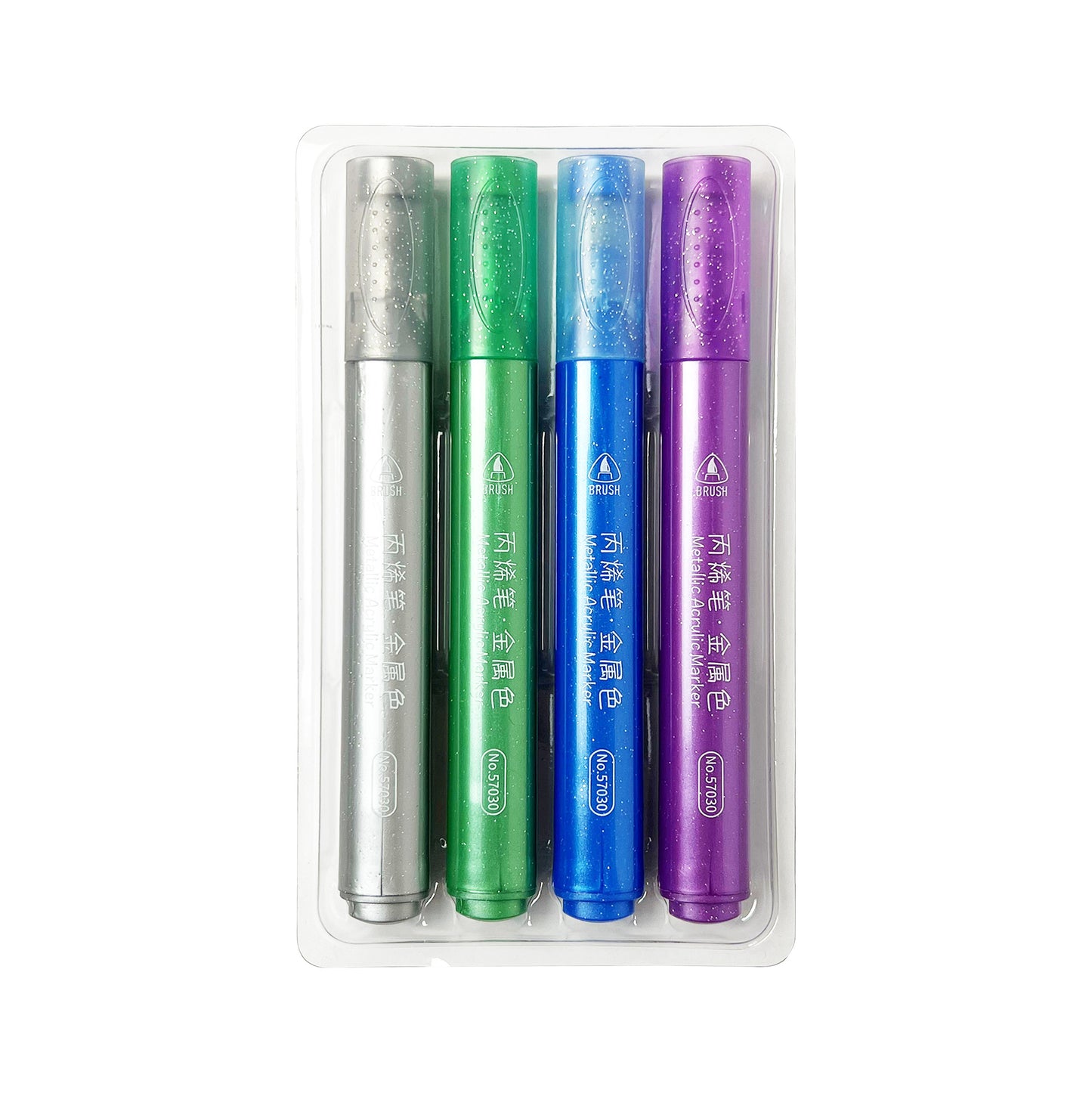 4 Pcs Metallic Acrylic Marker - set 2