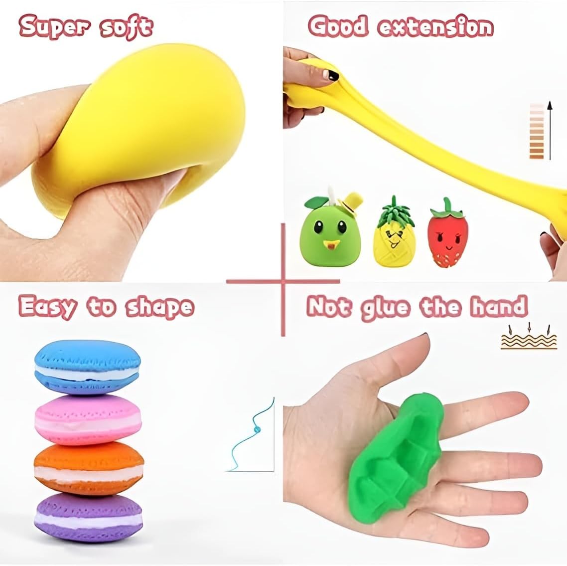 12pcs Fluffy Foam Clay with Tools