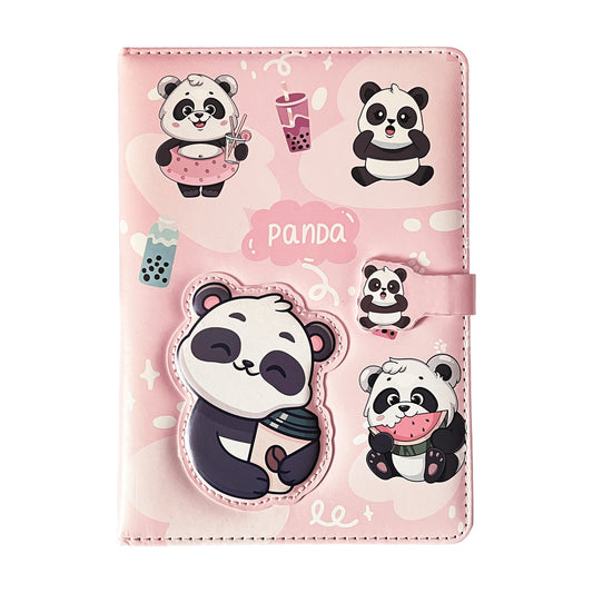 A5 panda Notebook Hard Cover - pink