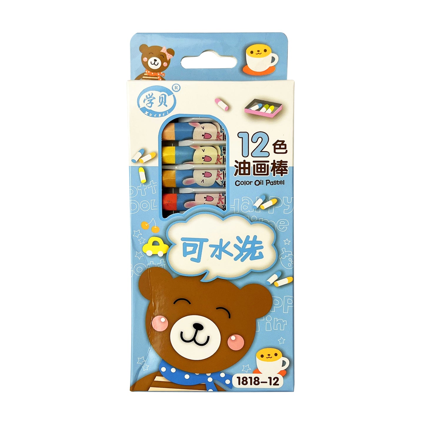 12 Pcs Oil Pastel for Kids - Blue