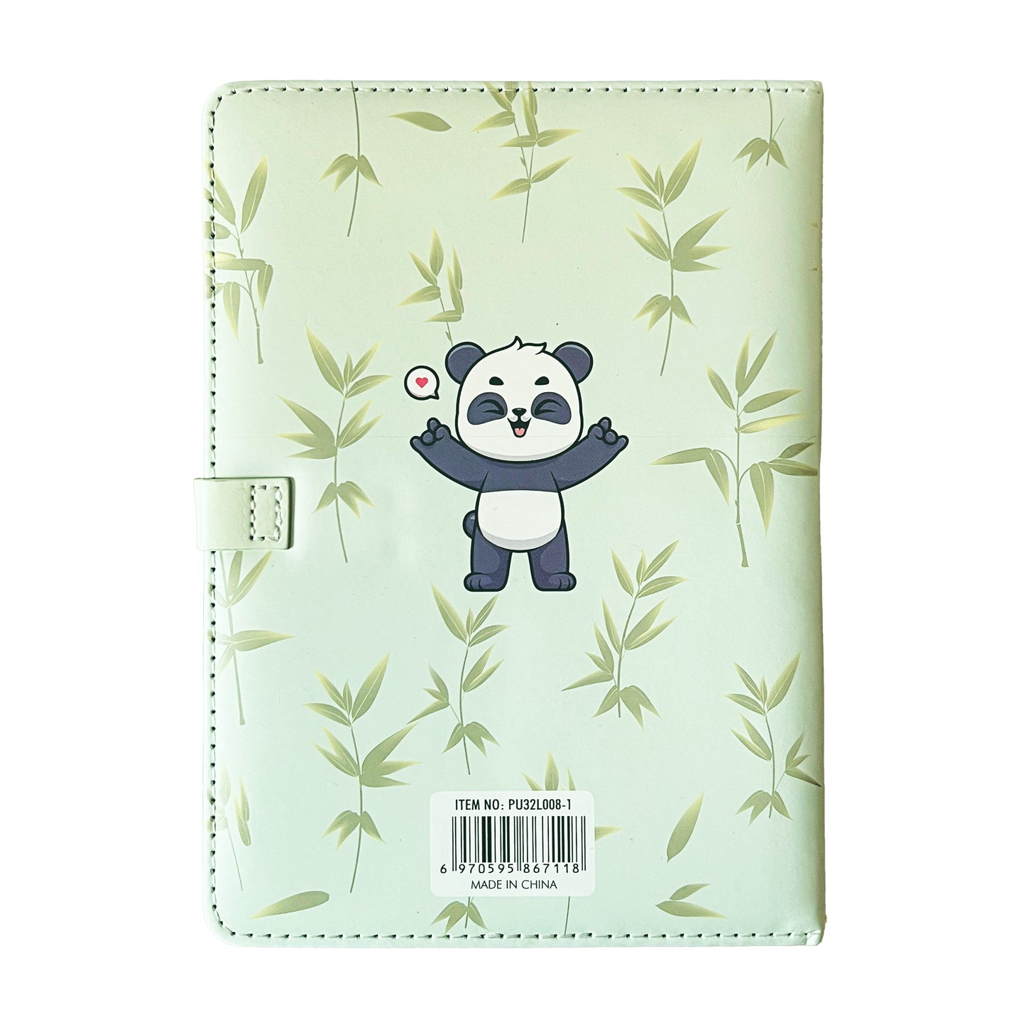 A5 panda Notebook Hard Cover - Mint Green