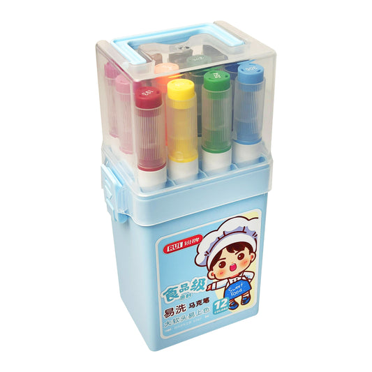 12pcs Markers set for kids - Blue