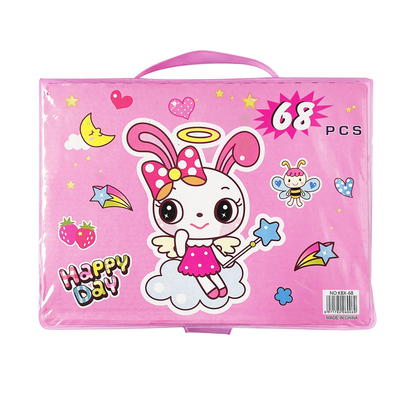 68 Pcs Kids Drawing Art Set - Pink