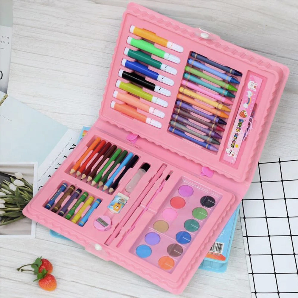 68 Pcs Kids Drawing Art Set - Pink