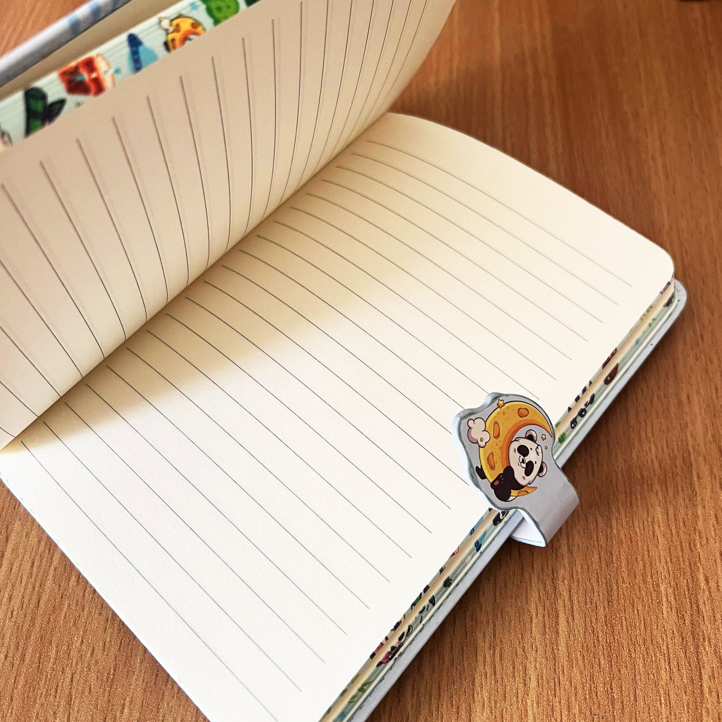 A5 panda Notebook Hard Cover - Baby Blue