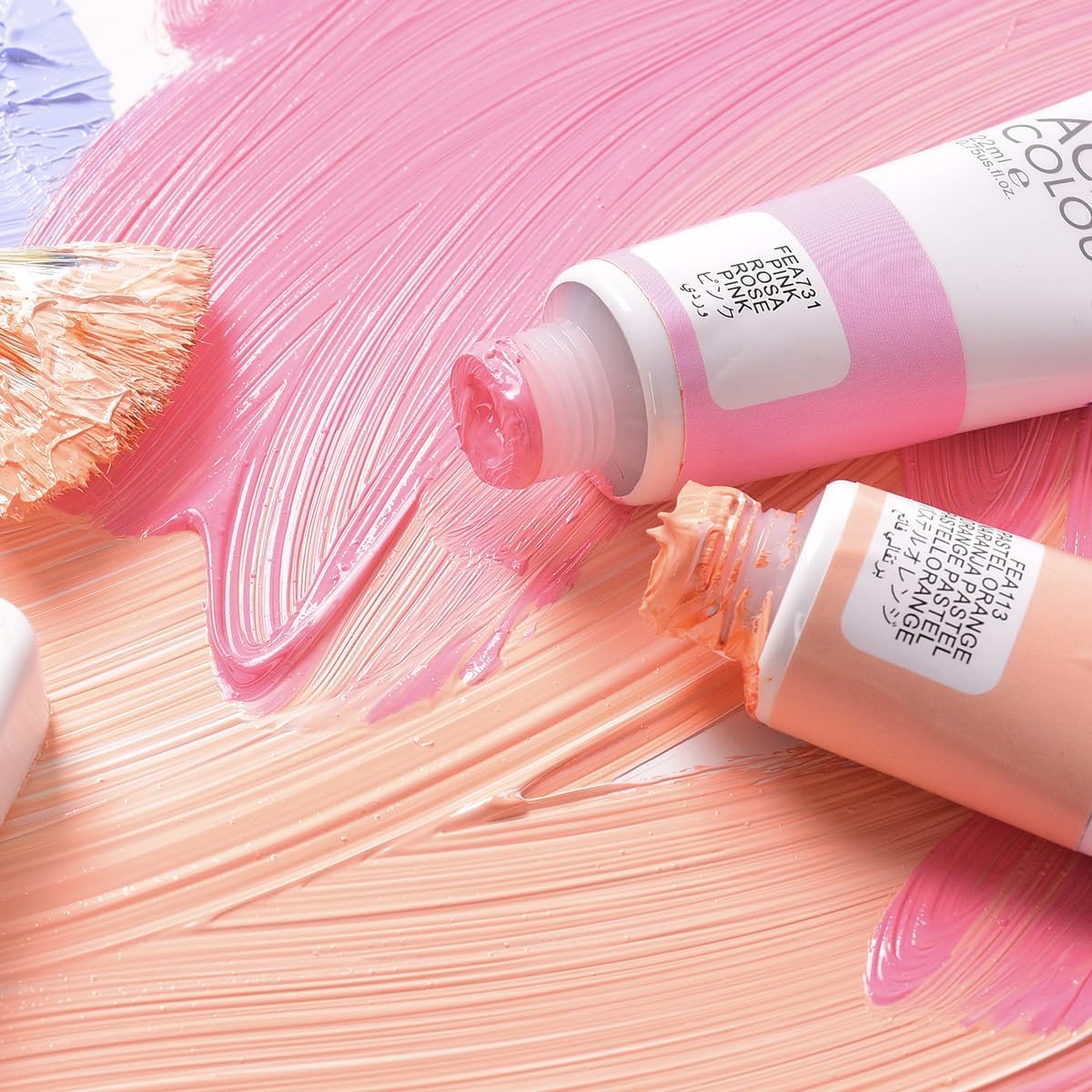 8 Tubes Acrylic Pastel Colors Set 22 ml - Art rangers