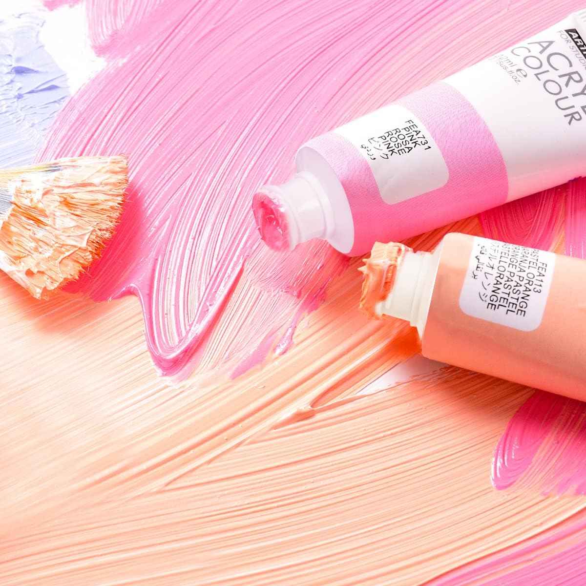 6 Tubes Acrylic Pastel Colors Set 75 ml - Art rangers