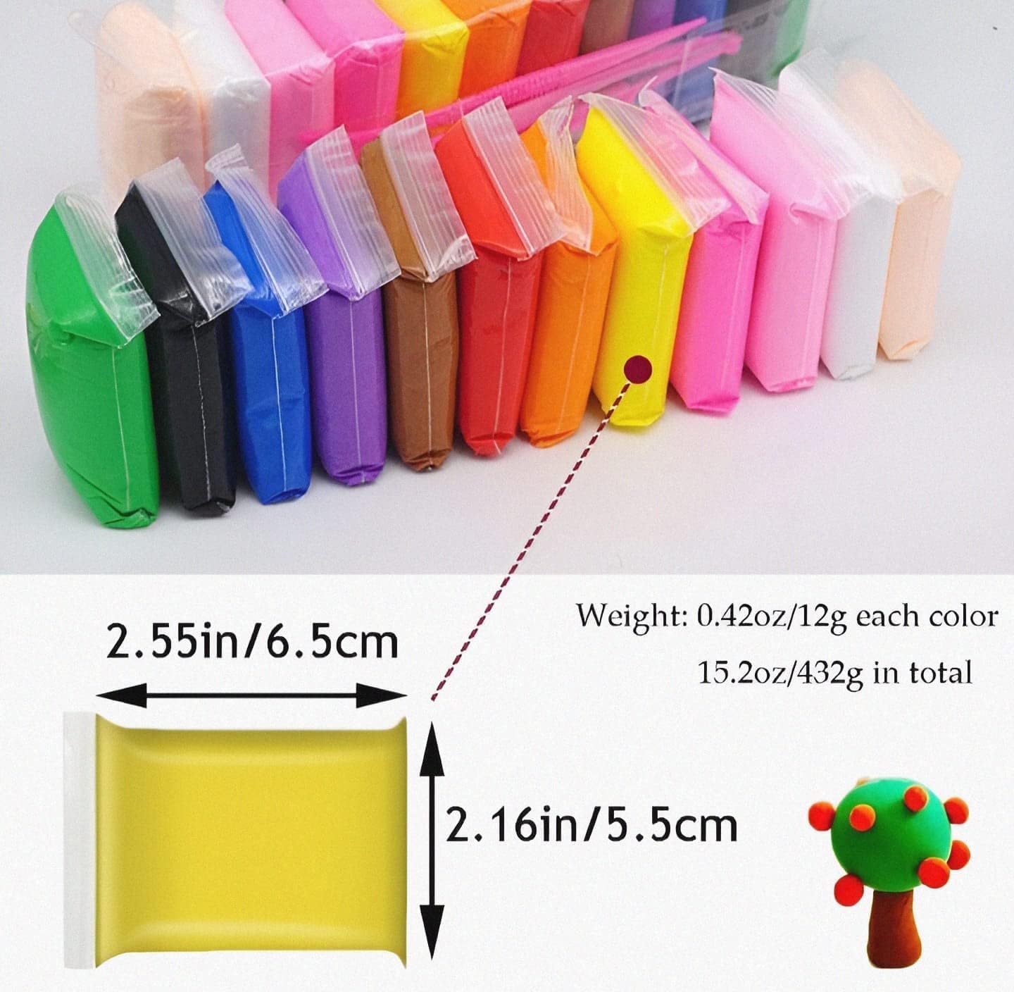 12pcs Fluffy Foam Clay with Tools