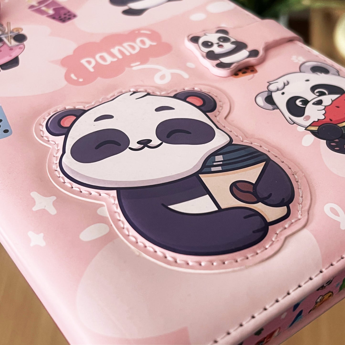 A5 panda Notebook Hard Cover - pink