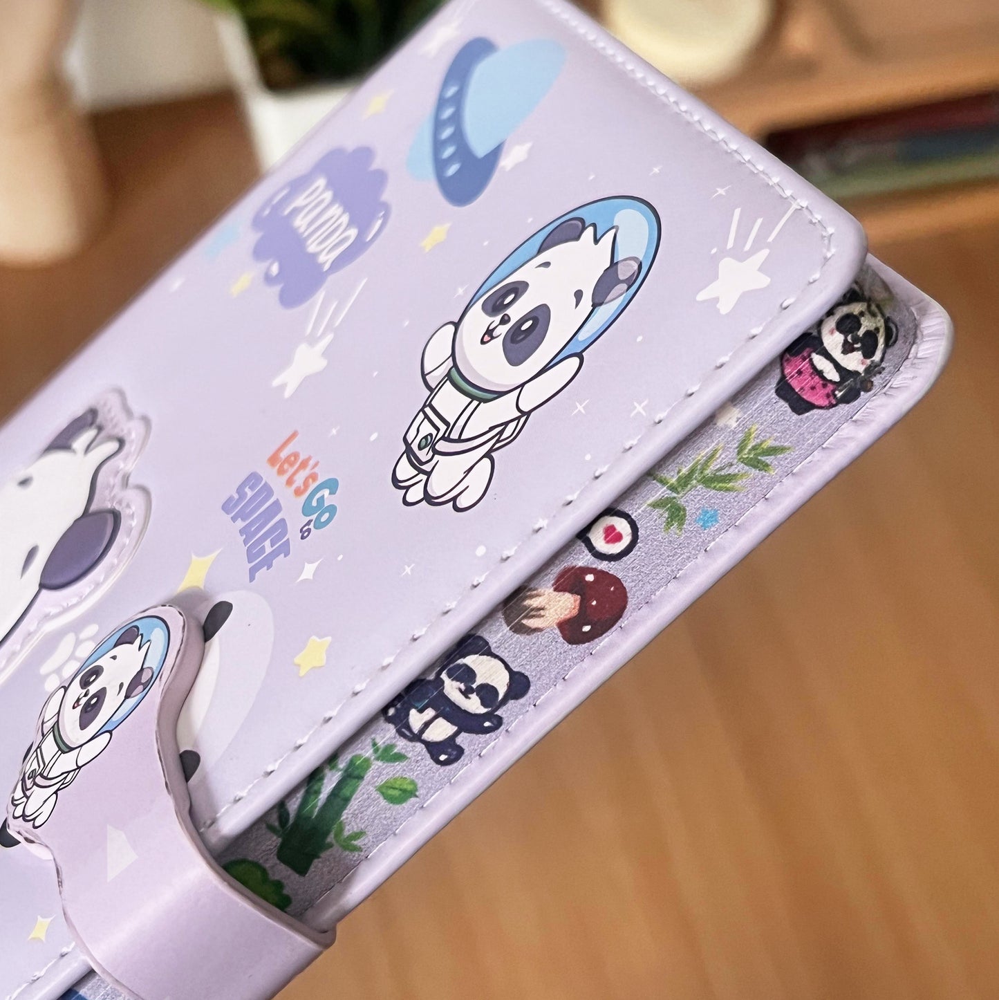 A5 panda Notebook Hard Cover - Purple