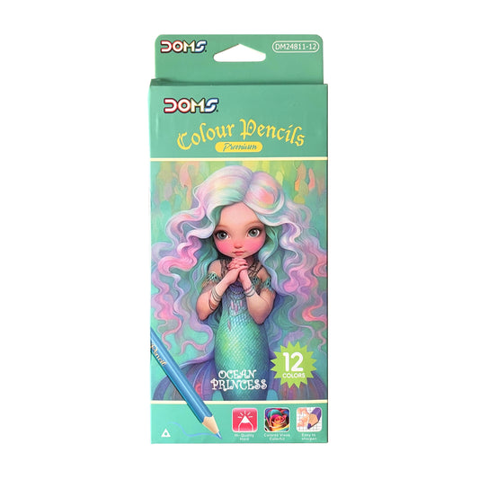 12 Pcs Coloring Pencils Doms - Green
