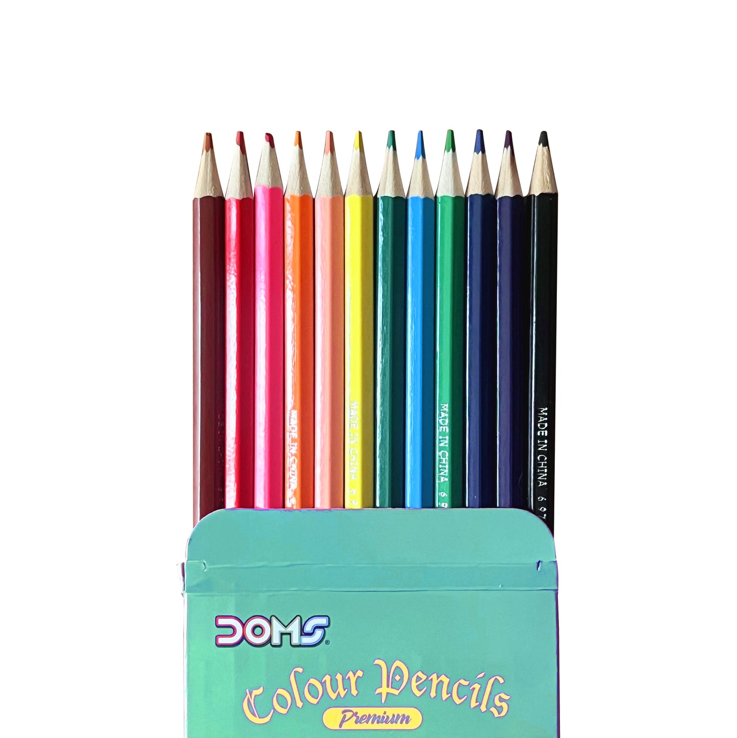 12 Pcs Coloring Pencils Doms - Green