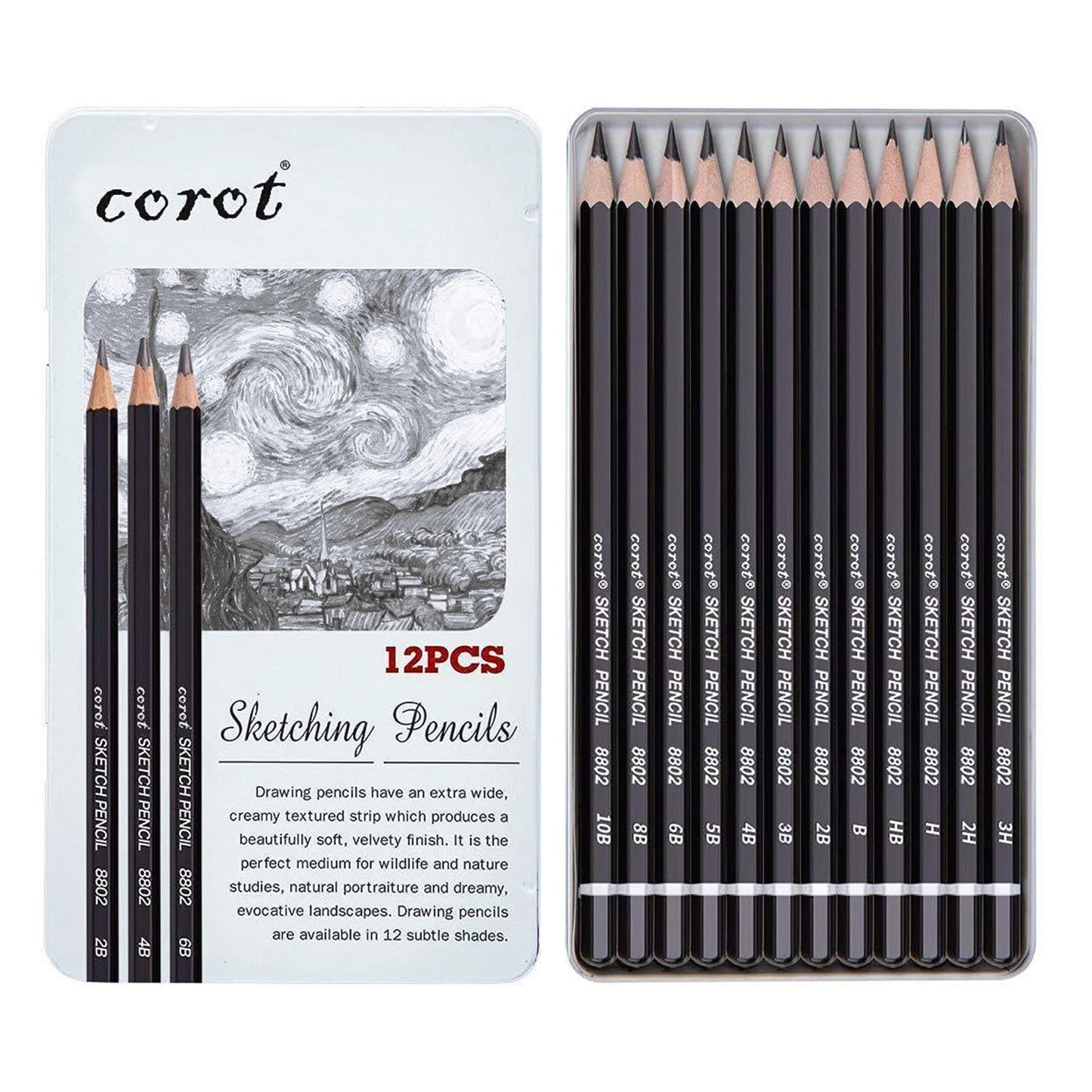 12 Pcs Drawing pencils Set - COROT