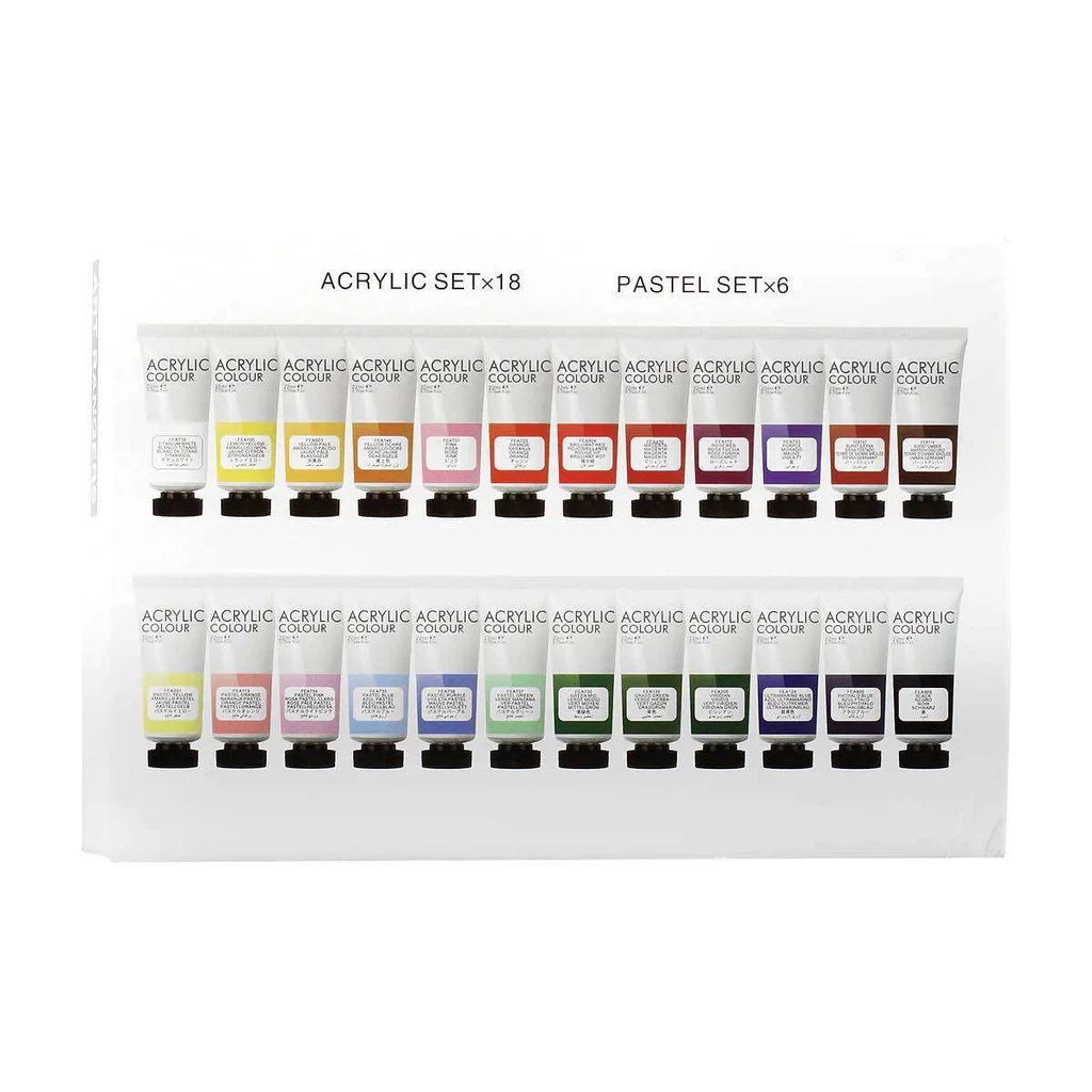 24 Tubes Acrylic Colors Set 22 ml - Art rangers