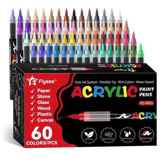 60pcs Acrylic brush pen - Guangna