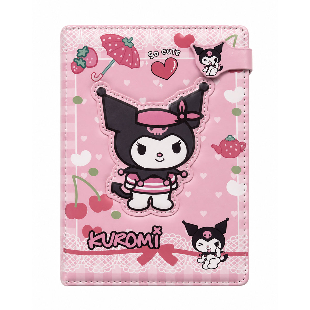 A5 Kuromi Notebook Hard Cover - Pink