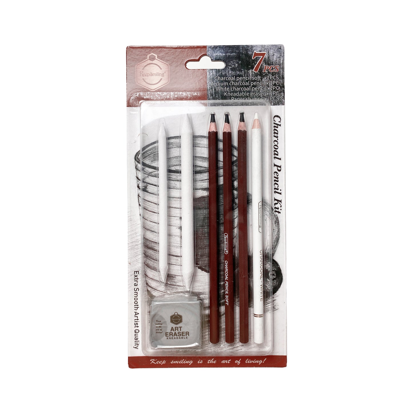 Charcoal Pencil Kit 7Pcs Set