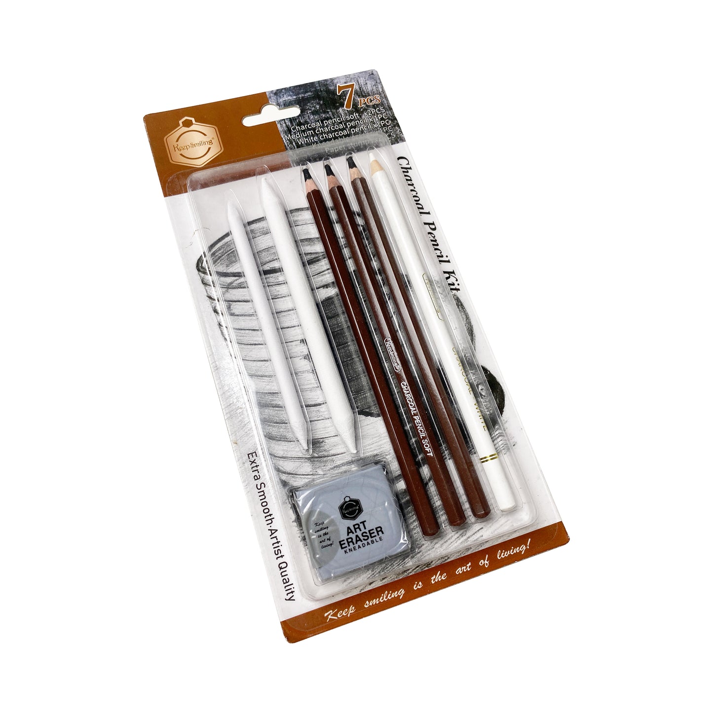 Charcoal Pencil Kit 7Pcs Set