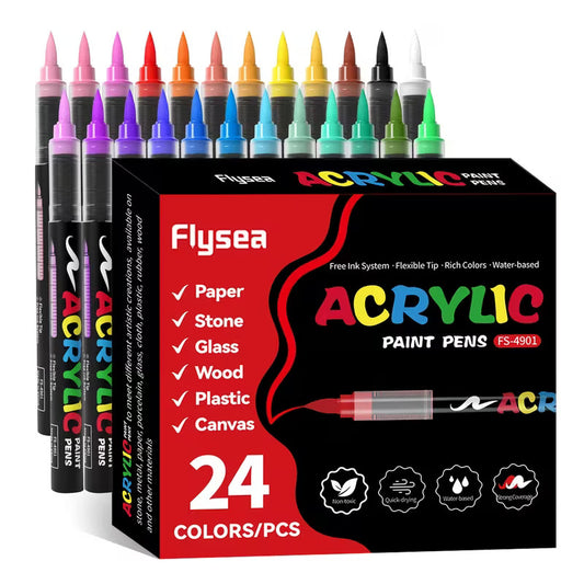 24pcs Acrylic brush pen - Guangna