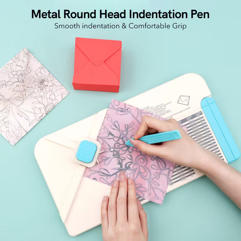 3-in-1 Plastic Craft Punch Board for DIY Envelopes, Gift Boxes & Bows