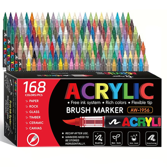 168pcs Liquid Acrylic brush pen