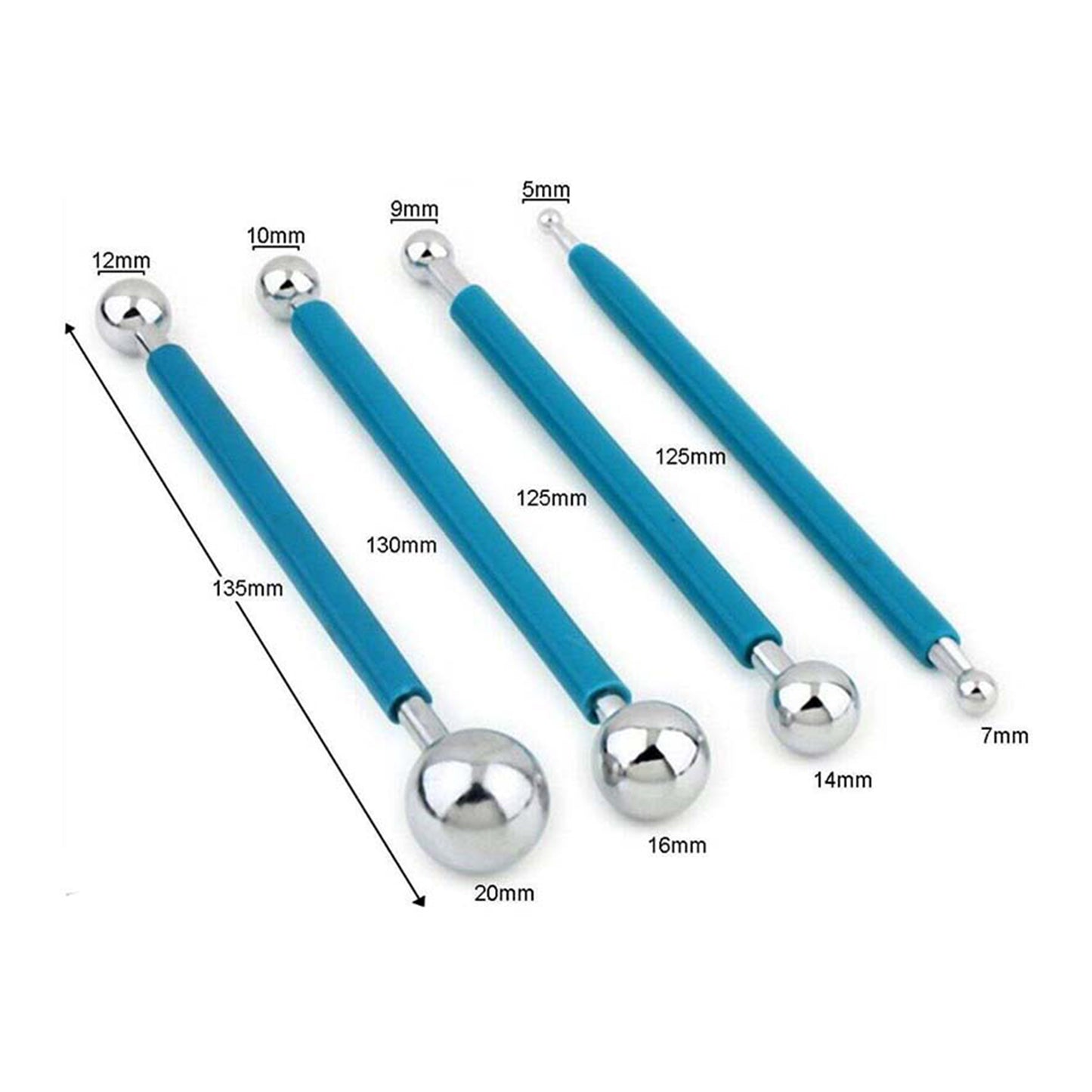 4 Pcs Modeling Ball Tools Double Ended set