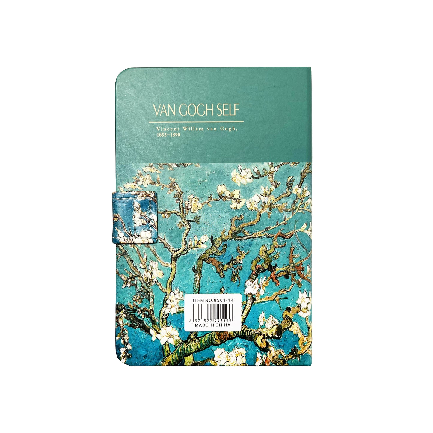 B6 Notebook Hard Cover Magnet Van Gogh - Almond Blossoms