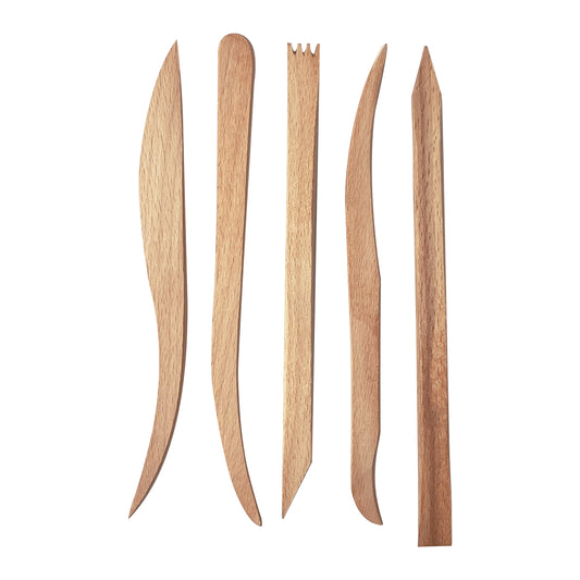 5Pcs Basic Wooden Clay Tools set