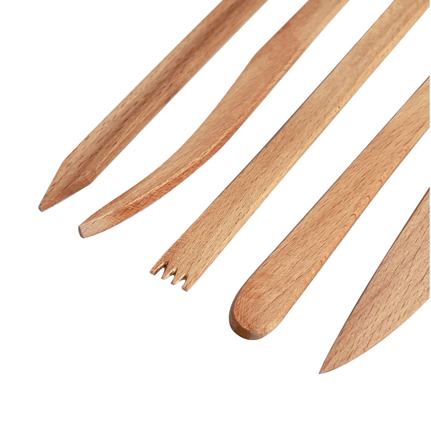 5Pcs Basic Wooden Clay Tools set