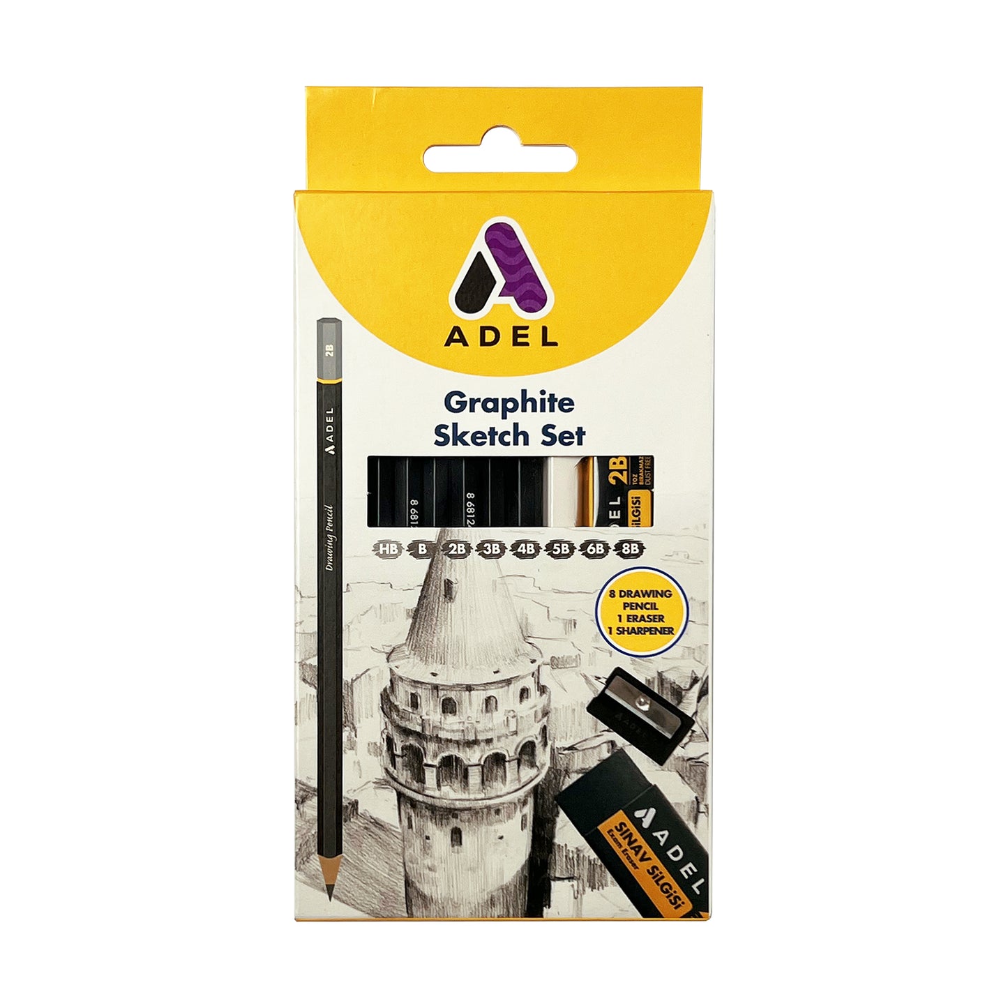 Drawing pencils 10Pcs Set - Adel