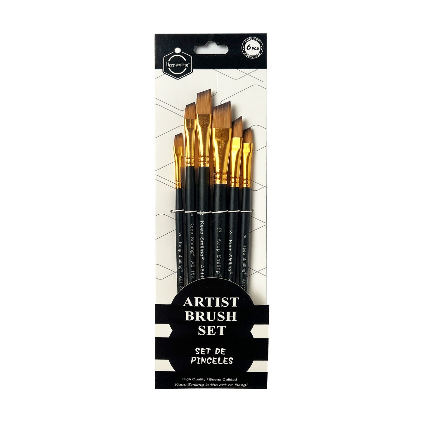 6 Brushes Set Diagonal