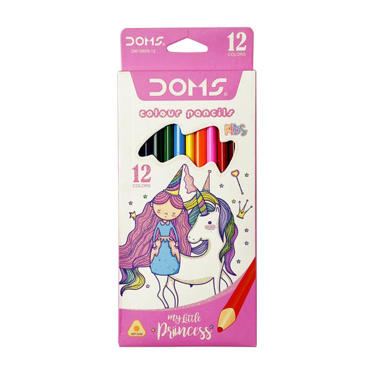 12 Pcs Coloring Pencils Doms - For GIRLs