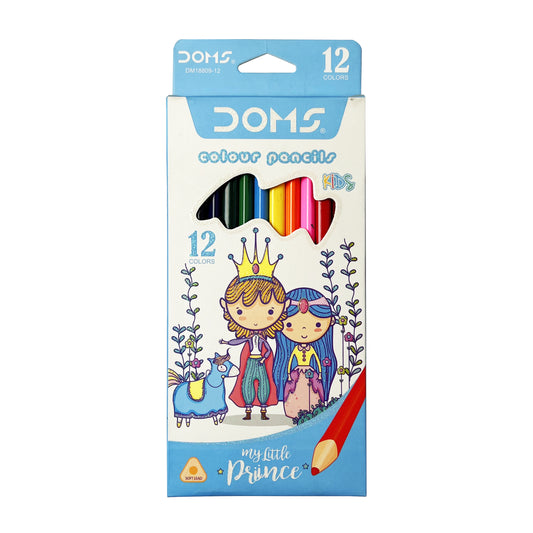 12 Pcs Coloring Pencils Doms - Blue
