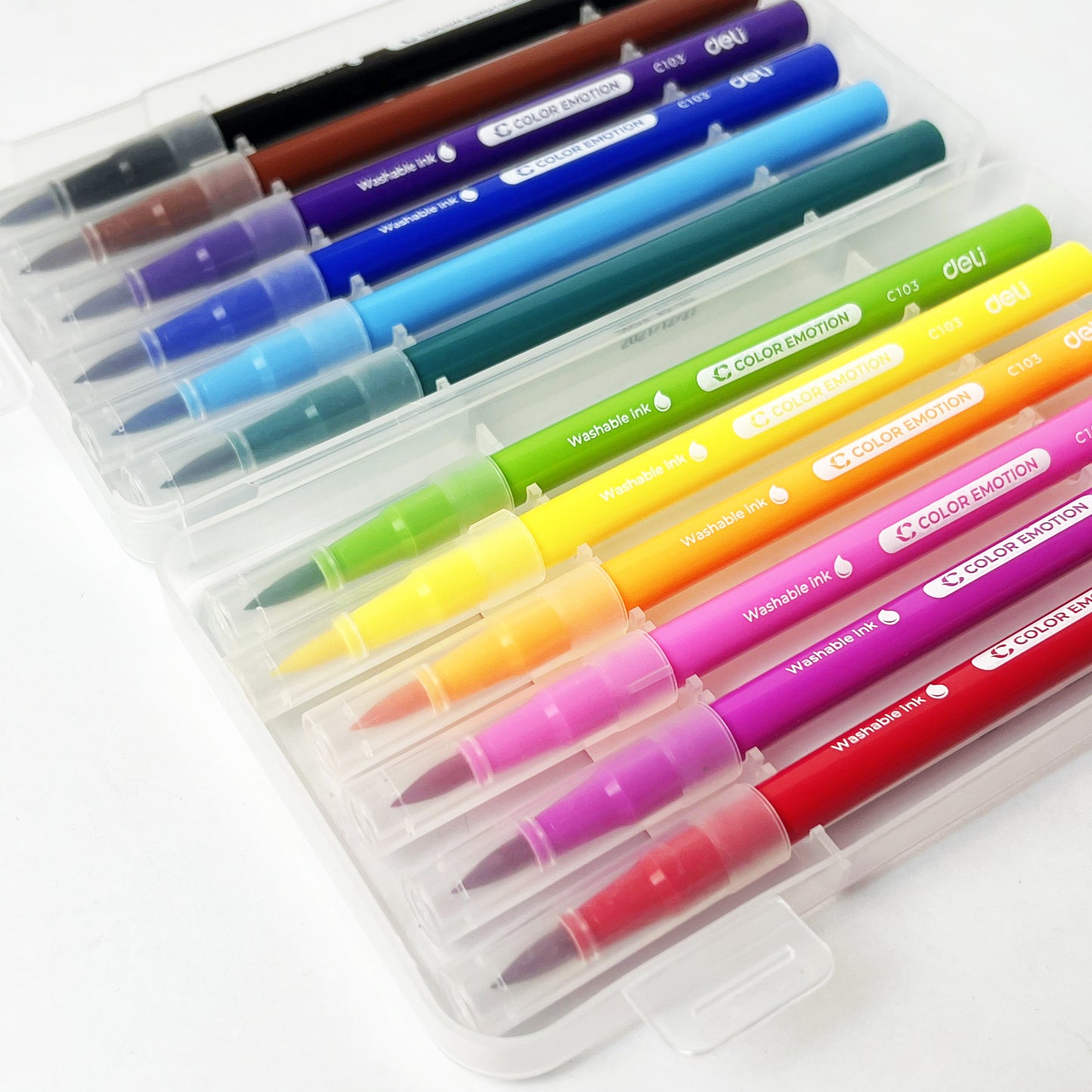 12 Pcs Color Emotion Felt Pen - Deli