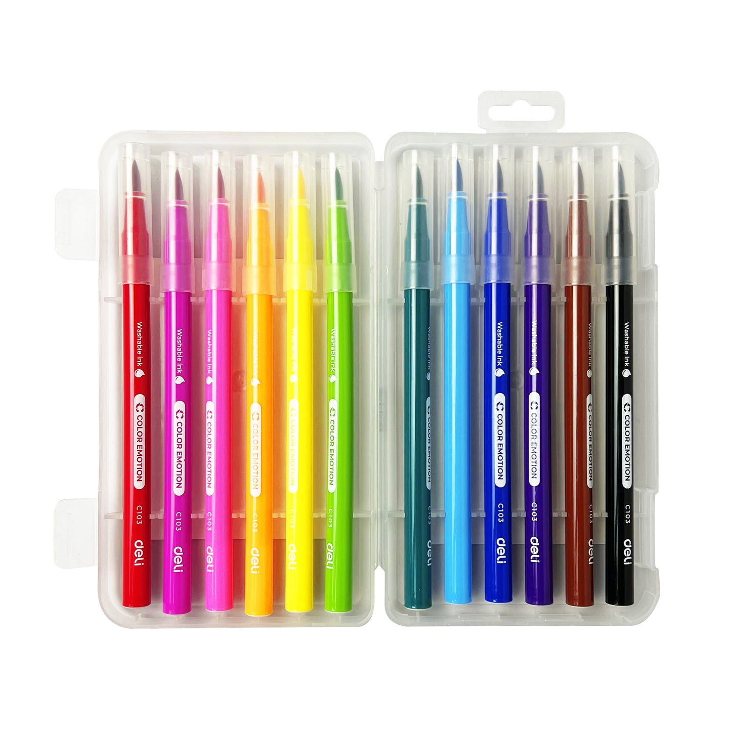 12 Pcs Color Emotion Felt Pen - Deli