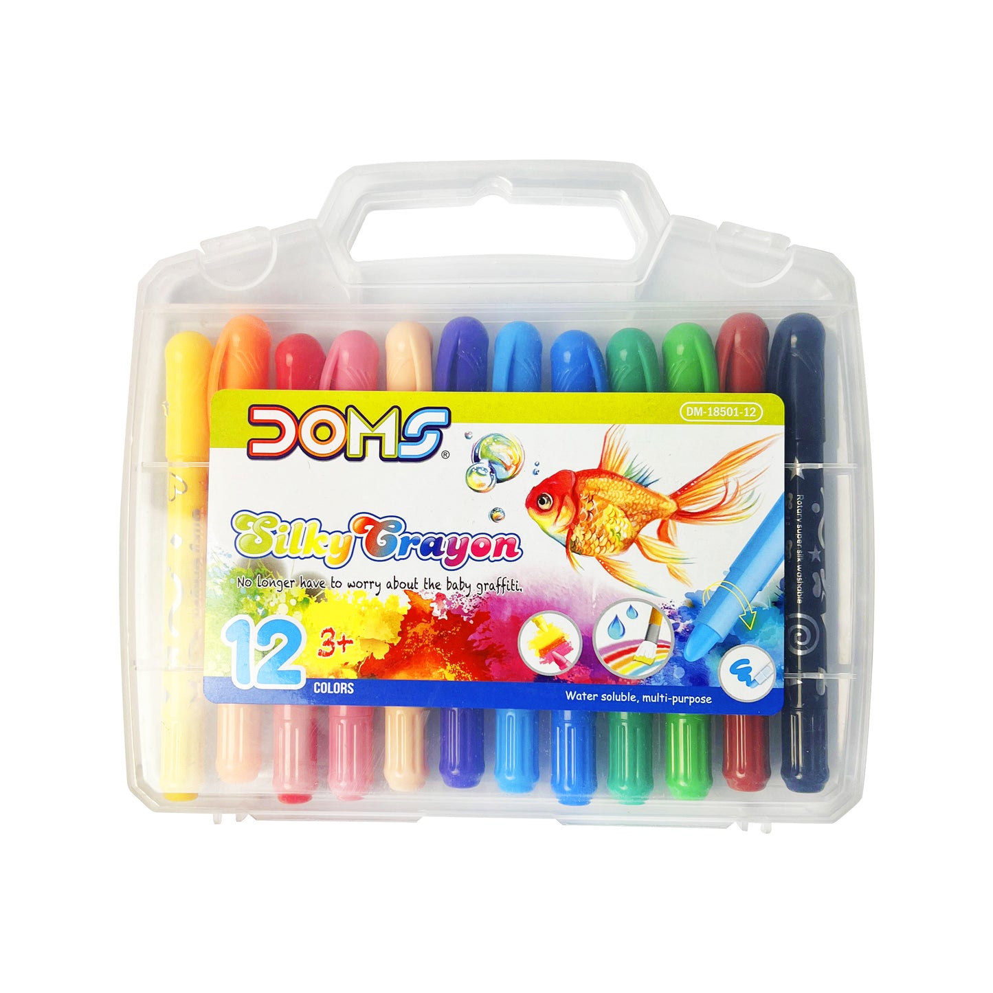 12 Pcs silky crayon Colors - Doms