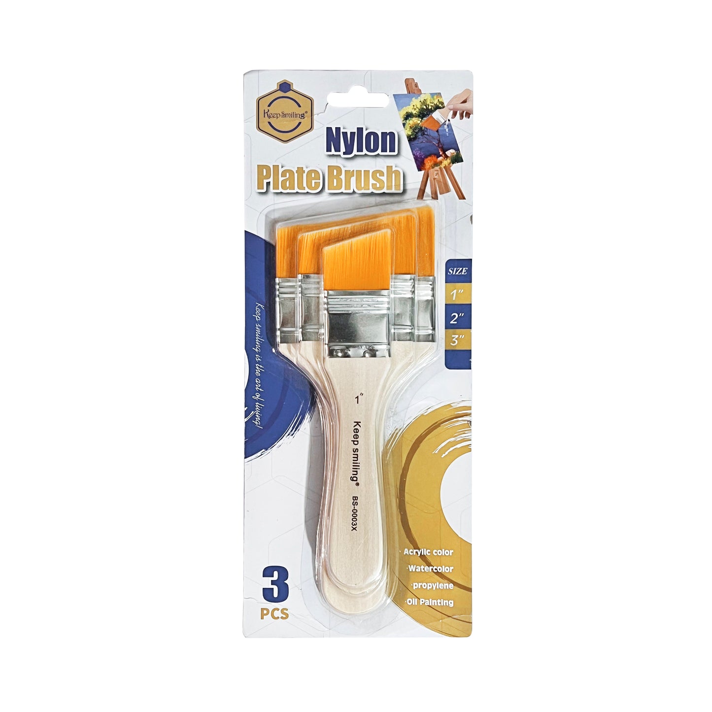 3 Pcs nylon brush - Diagonal