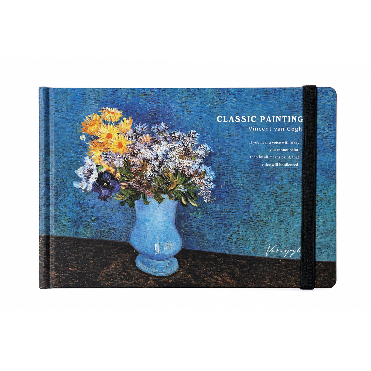 Landscape Hardcover sketchbook 160 gm - Vase with Daisies and Anemones