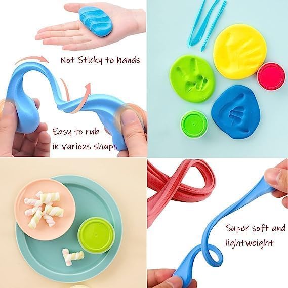 12pcs Fluffy Foam Clay with Tools